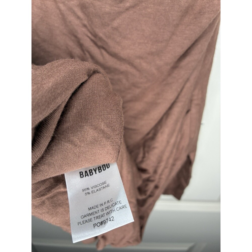 Babyboo NWT Ria Mini Dress Chocolate Brown Size Small Bow Tie Back - Picture 4 of 8